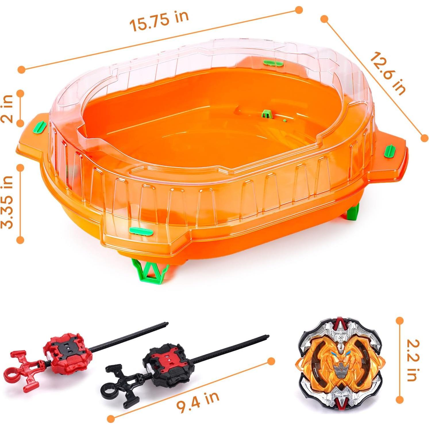 Set de Tops de Batalla COCOFOX con Estadio y Lanzadores