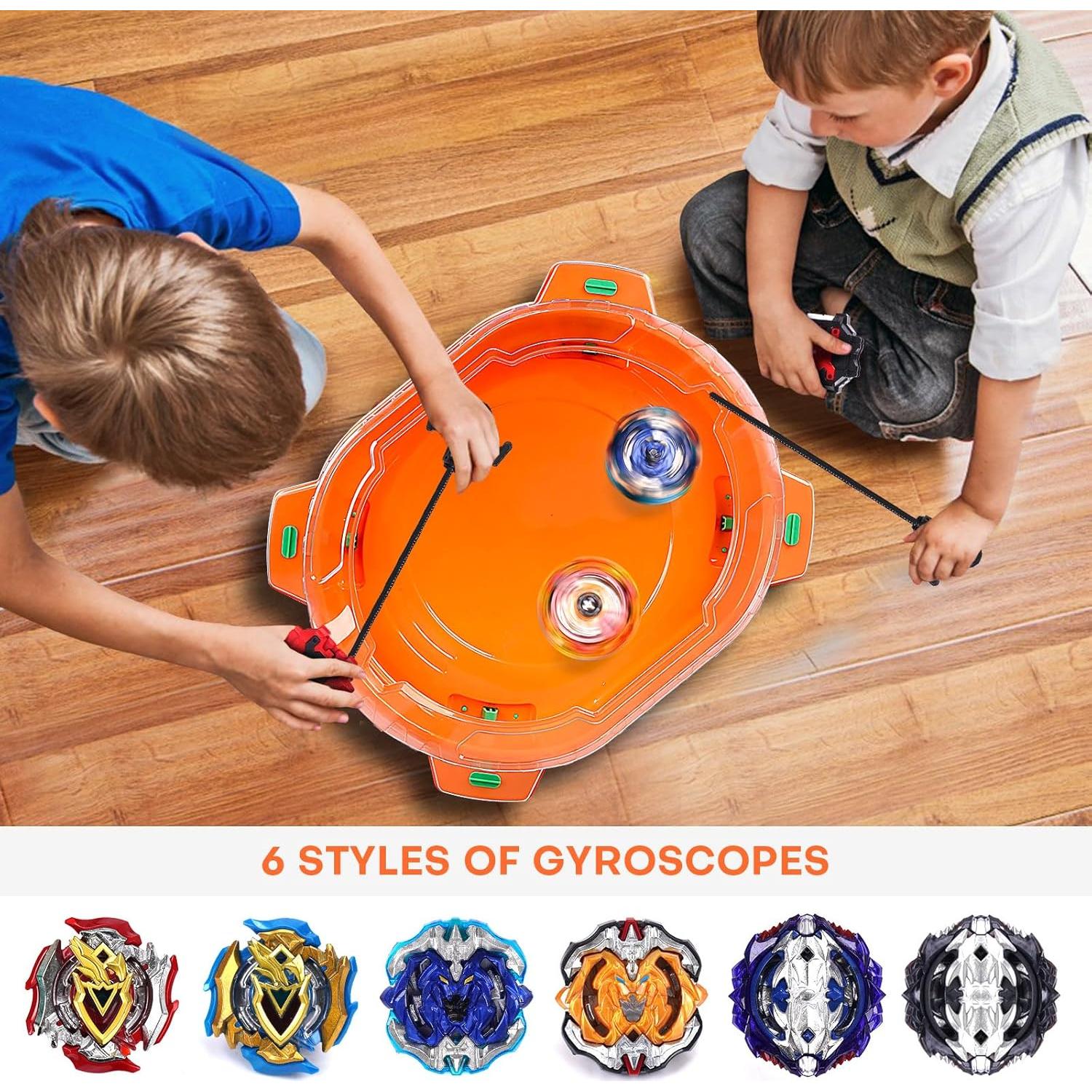 Set de Tops de Batalla COCOFOX con Estadio y Lanzadores