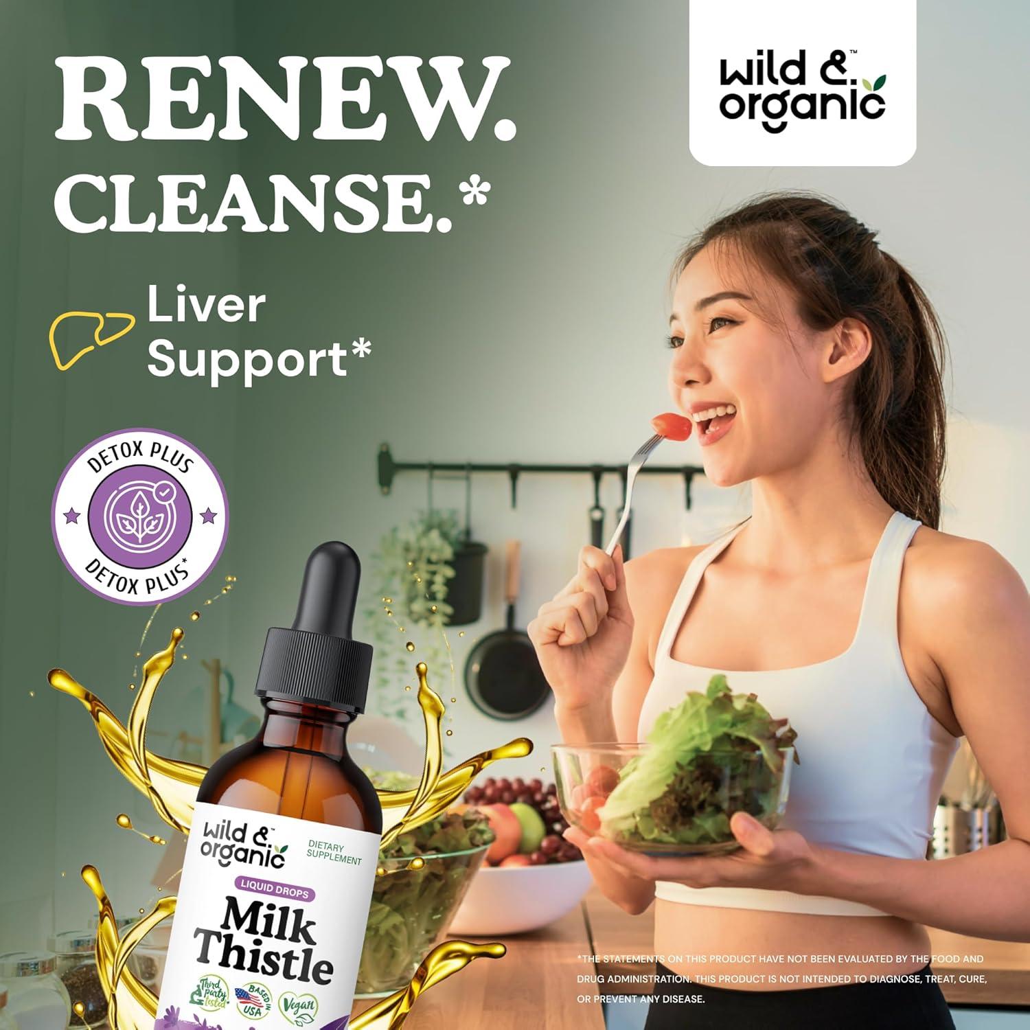 Tintura de Cardo Mariano Orgánico Wild & Organic 59 ml - Sin Alcohol