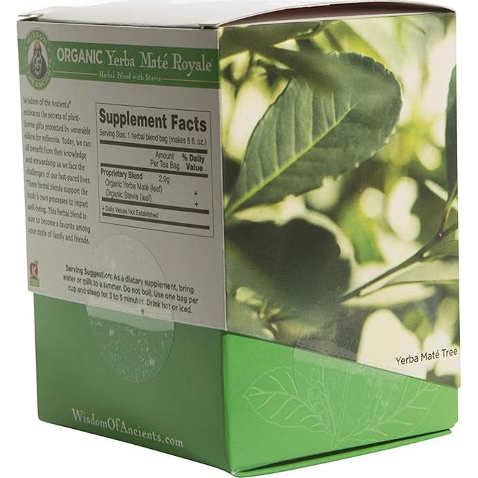 Bolsitas de Té de Yerba Maté Orgánica Royale 16 Cuentas