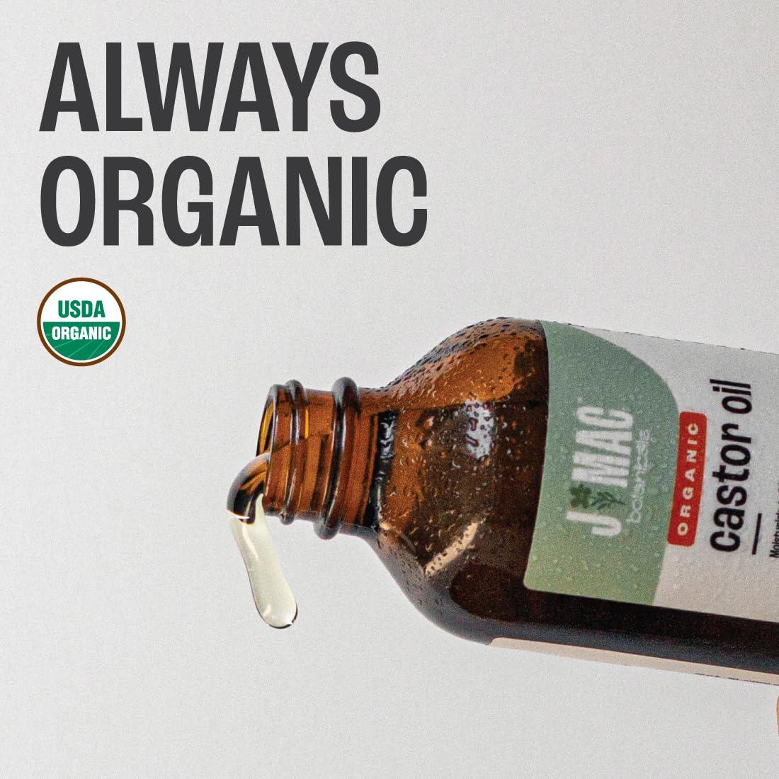 Aceite de Ricino Orgánico J MAC BOTANICALS 118 ml Vidrio