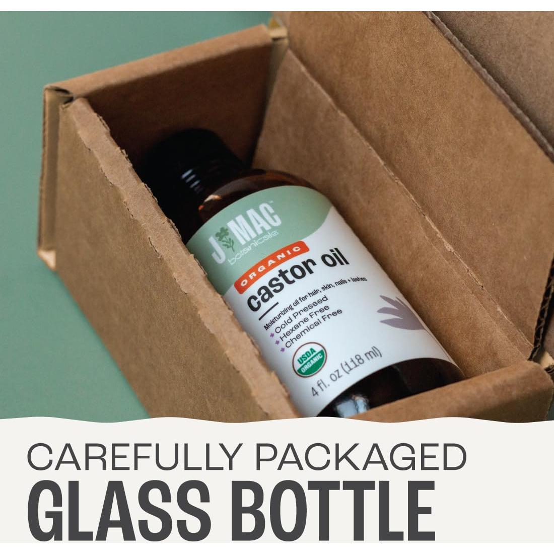 Aceite de Ricino Orgánico J MAC BOTANICALS 118 ml Vidrio