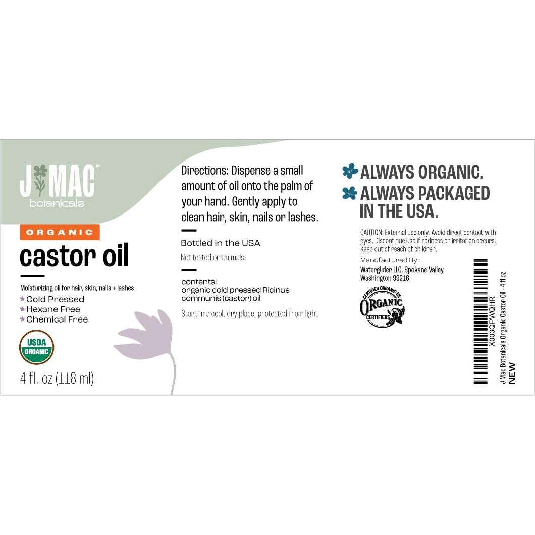 Aceite de Ricino Orgánico J MAC BOTANICALS 118 ml Vidrio