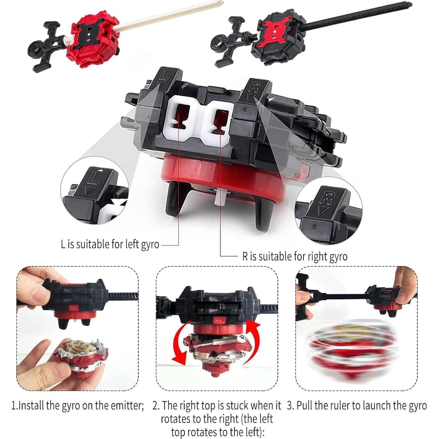 Lanzadores Bey Burst COCOFOX 2 Pack Giro Derecho/Izquierdo