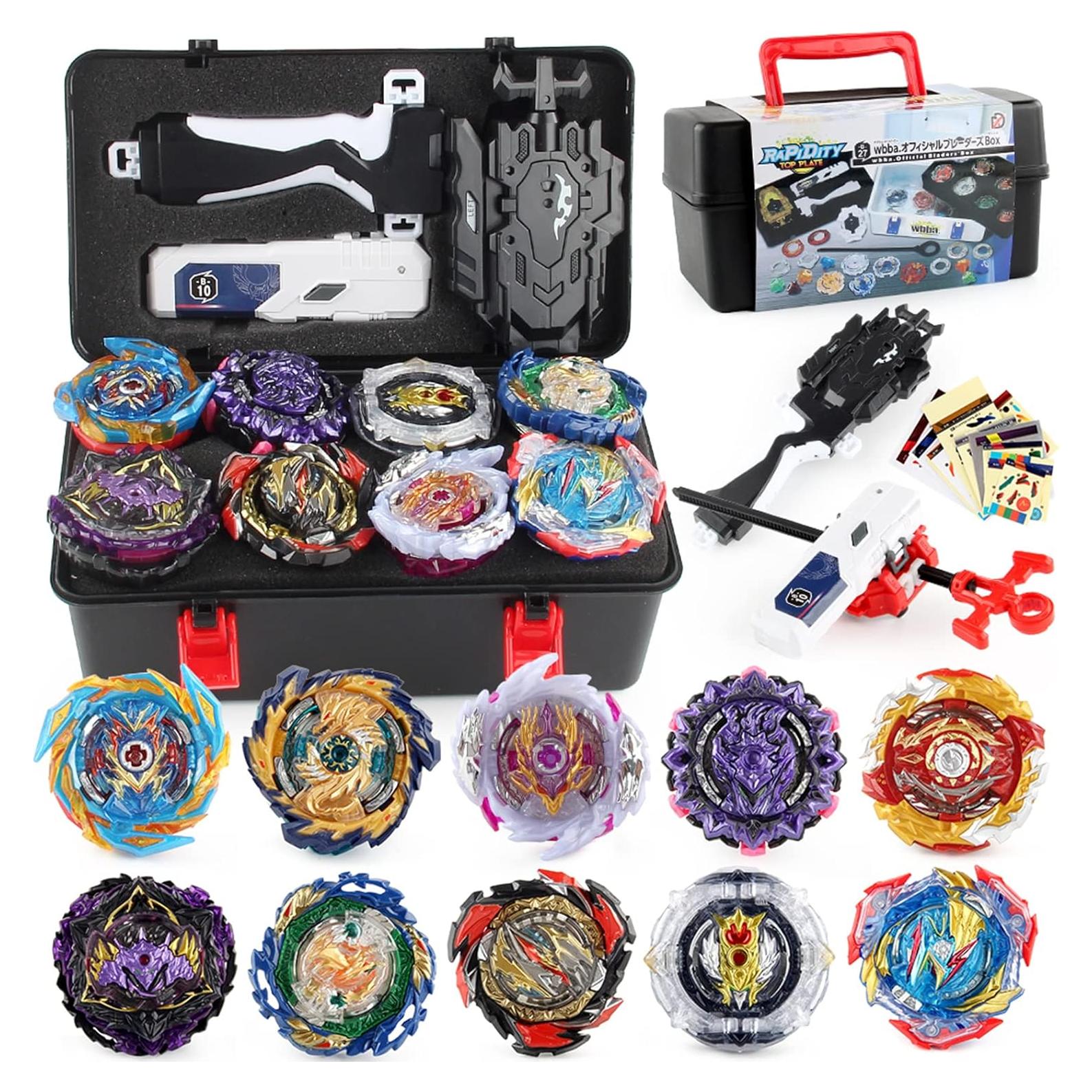 Juego de Trompos de Combate FGFXL 10 Gyros 2 Lanzadores