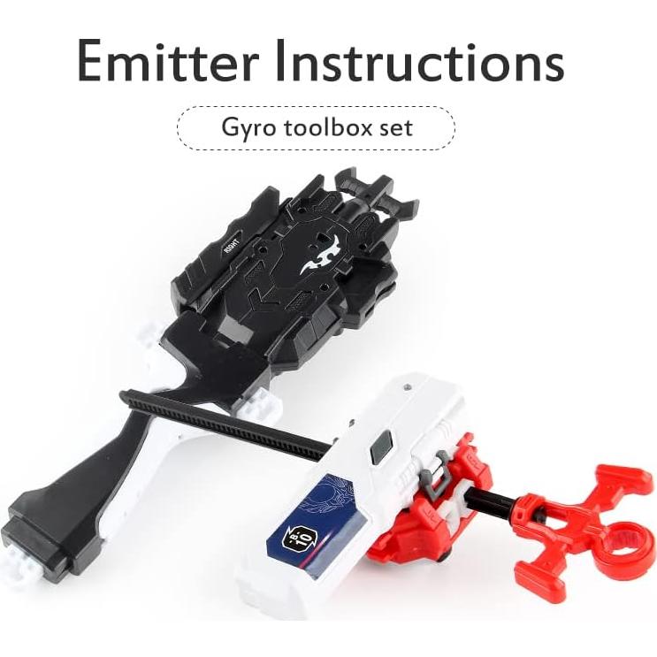 Juego de Trompos de Combate FGFXL 10 Gyros 2 Lanzadores