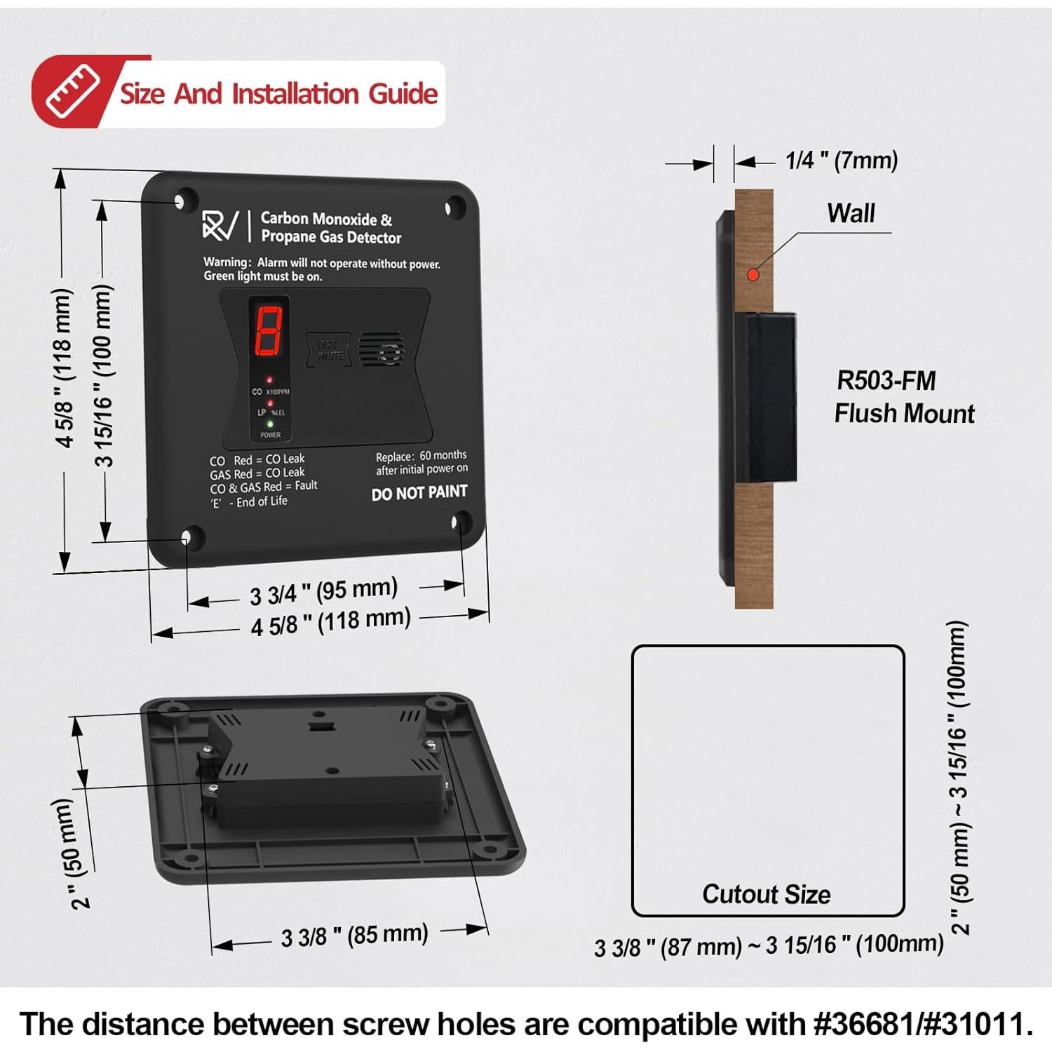 Detector de Monóxido de Carbono y Gas Propano Leakbee R503 2 en 1