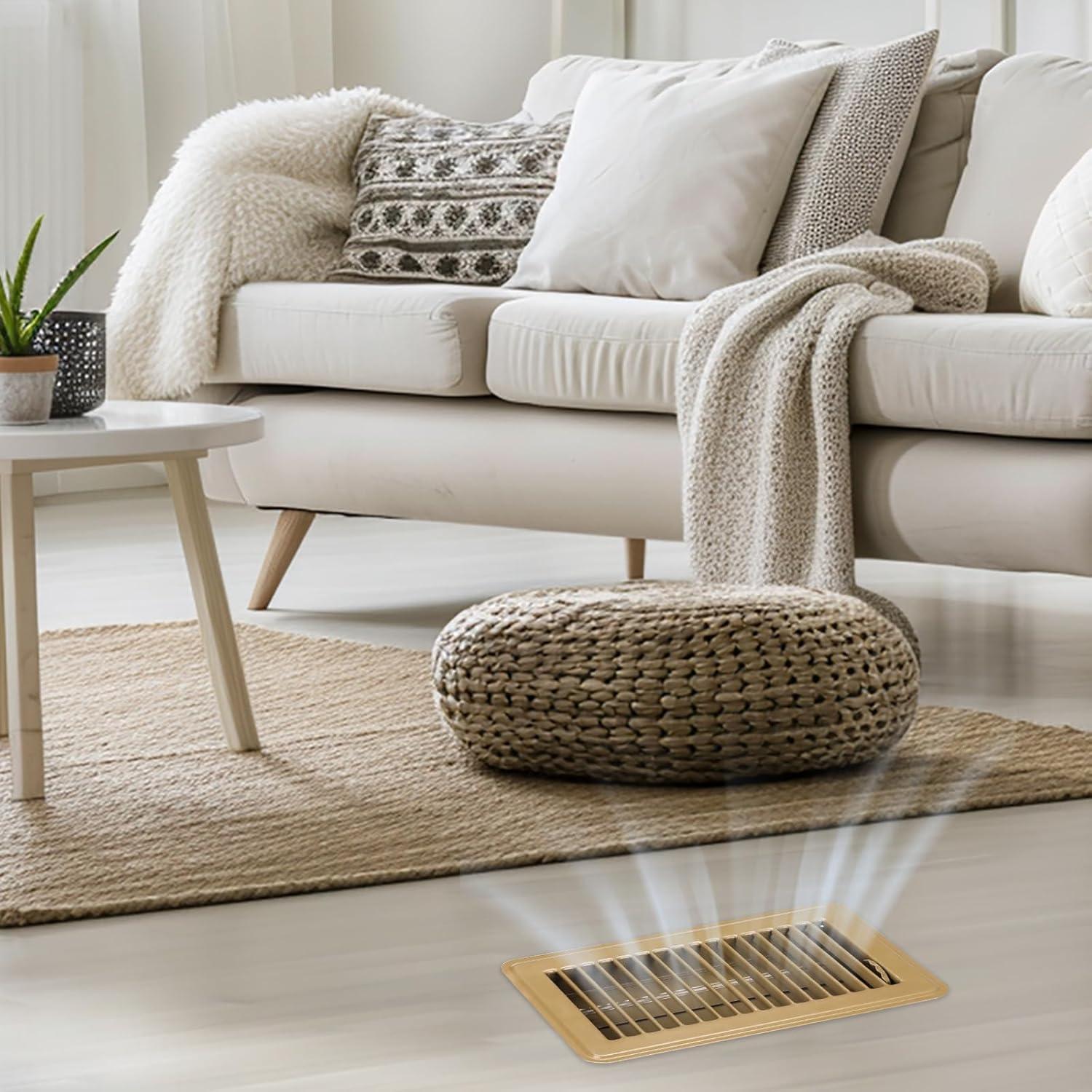 Registro de Piso VOISEN 10x20 cm Marrón 2 Piezas Acero