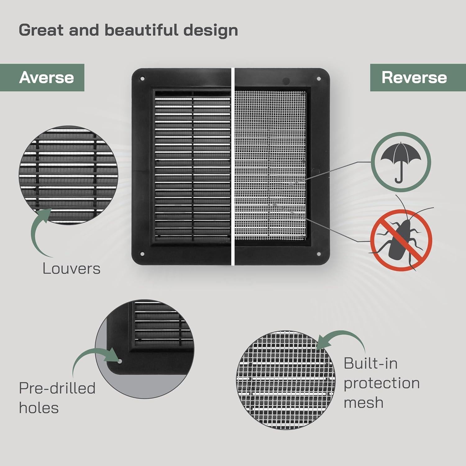 Cubierta de Ventilación de Aire de Retorno 25x25cm Vent Systems