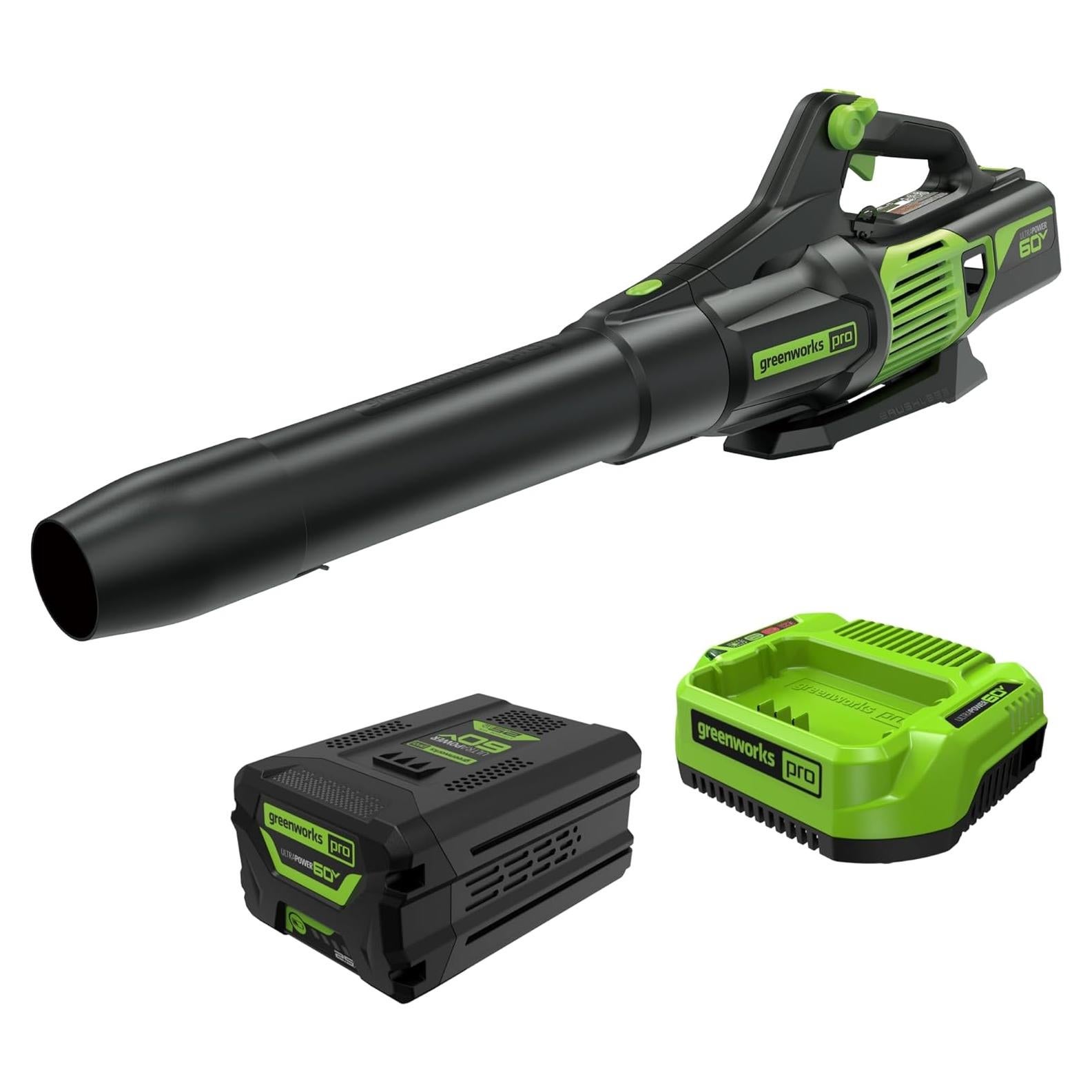 Soplador de Hojas Greenworks 60V 610 CFM Batería 2.5Ah