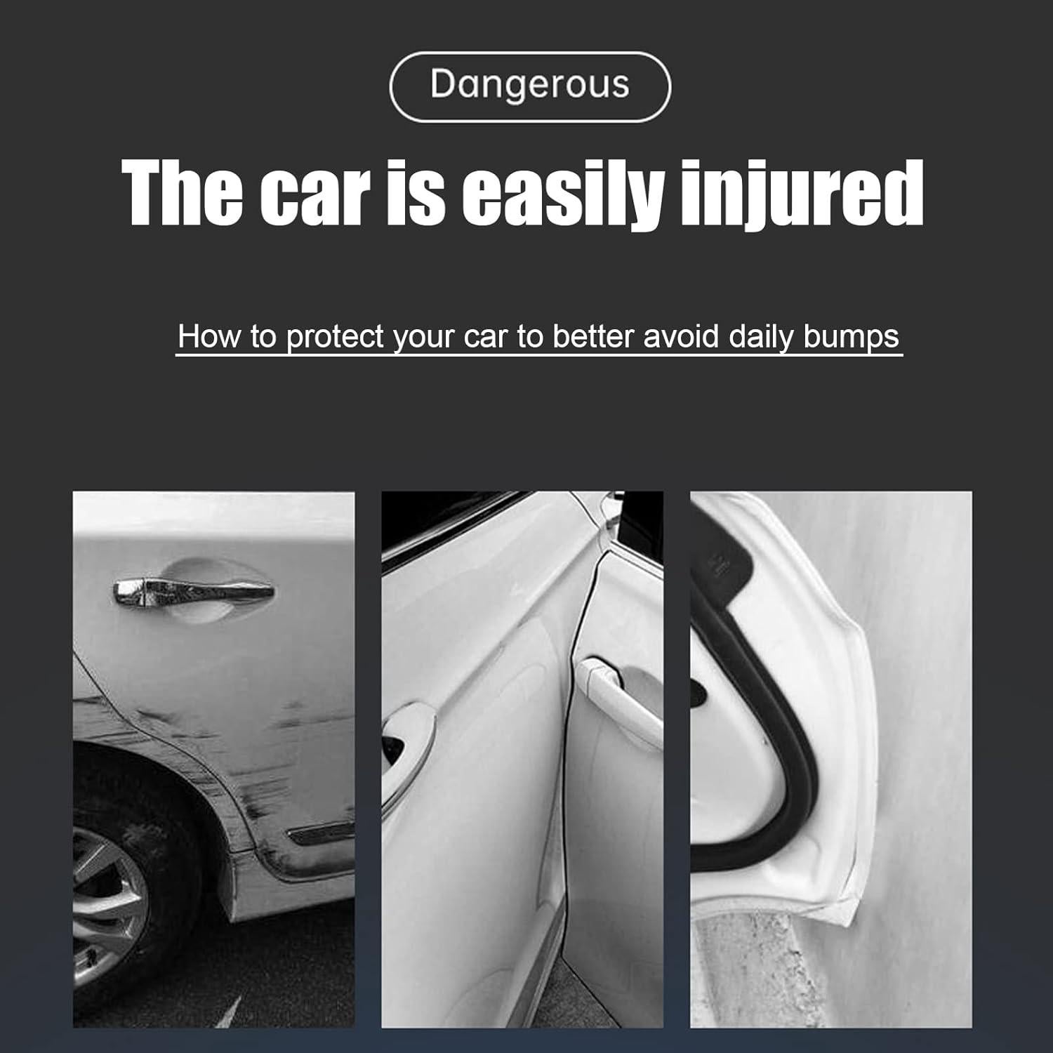 Miytsya Protector de Bordes Laterales de Puerta de Auto 4 Piezas