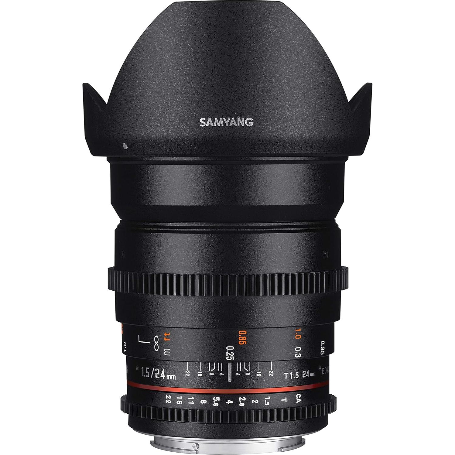 Lente de Video Samyang 24mm T1.5 para Micro Cuatro Tercios