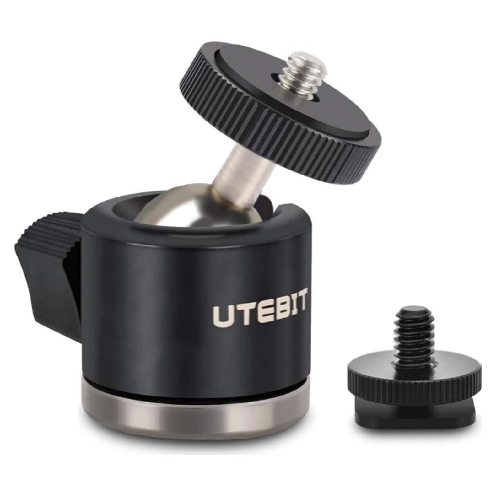 Cabezal de bola mini UTEBIT 20mm con zapata 1/4" para cámara