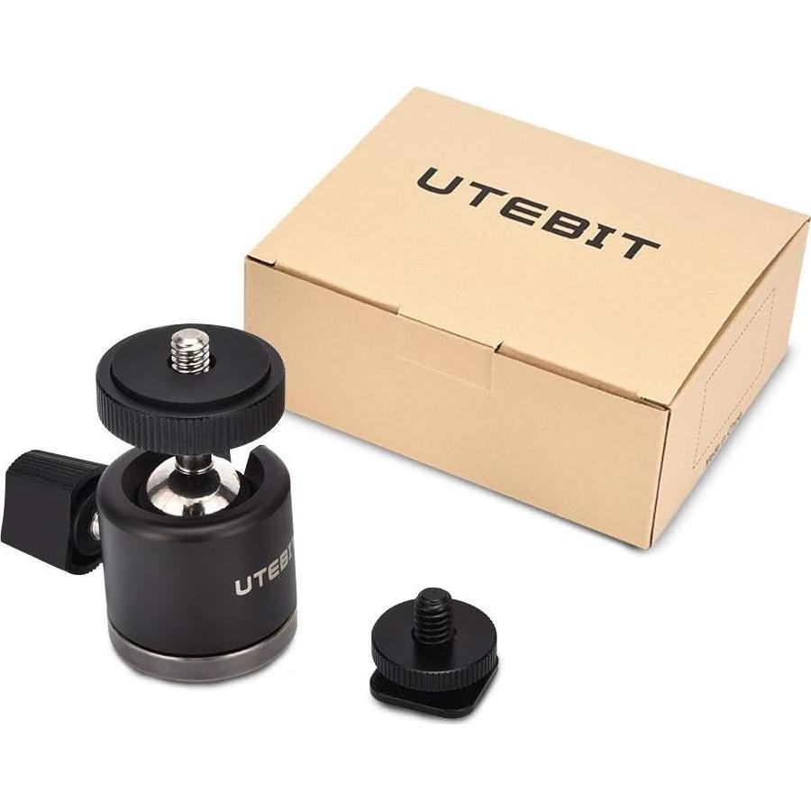 Cabezal de bola mini UTEBIT 20mm con zapata 1/4" para cámara