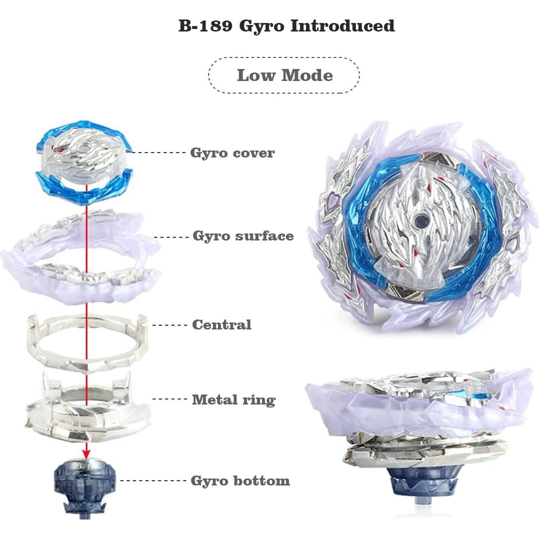 Peonza Beyblade B-189 Guilty Longinus con Lanzador B-184