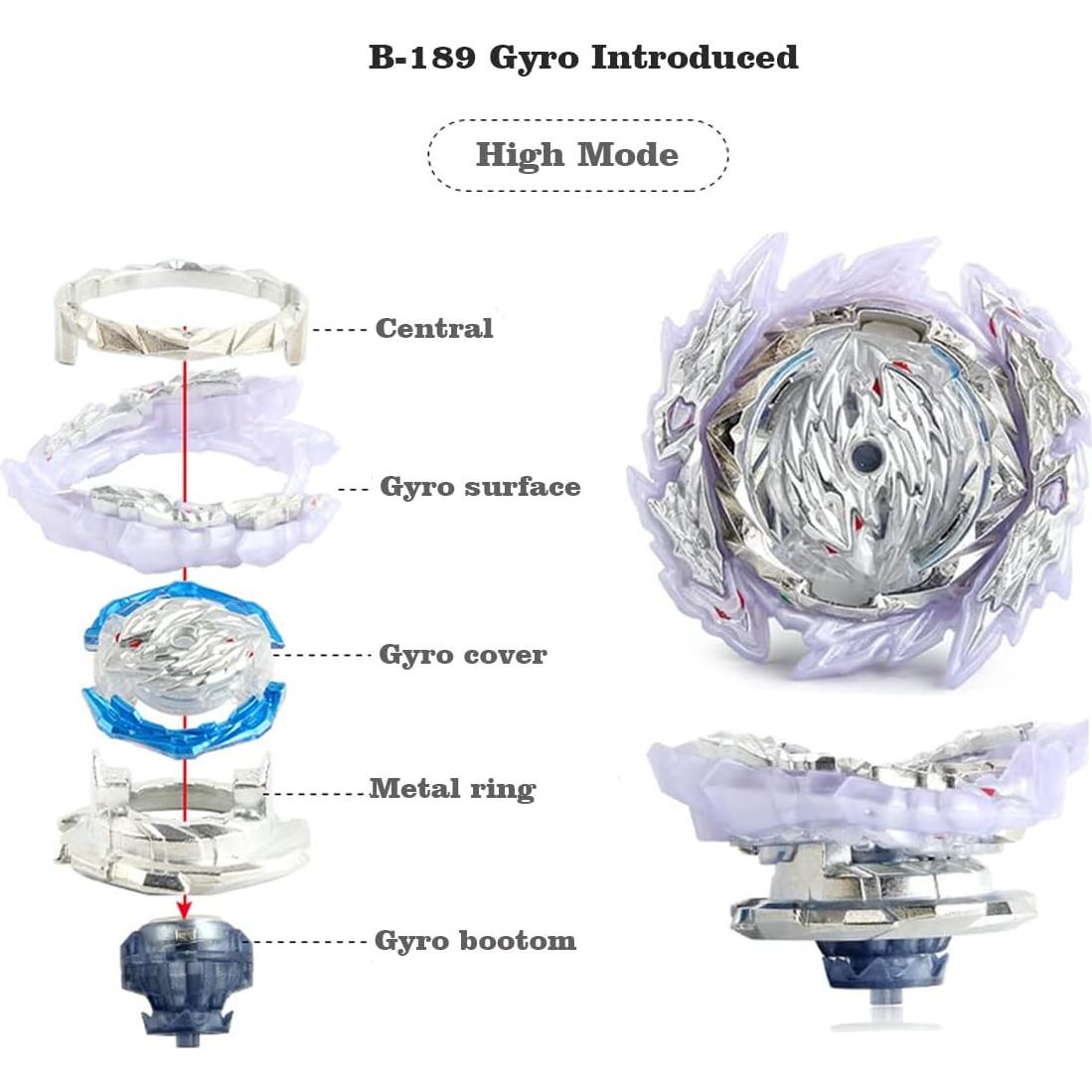 Peonza Beyblade B-189 Guilty Longinus con Lanzador B-184