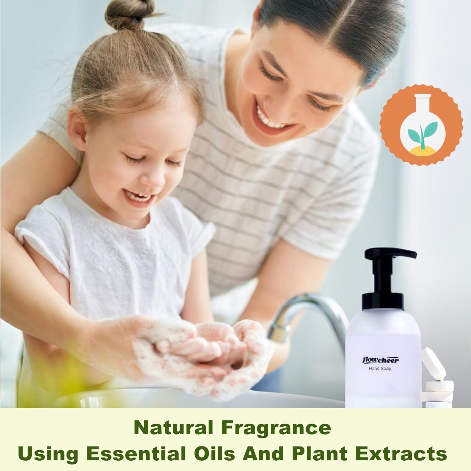 Kit de Dispensador de Jabón Espumoso Flowcheer 11 oz + 4 Tabletas