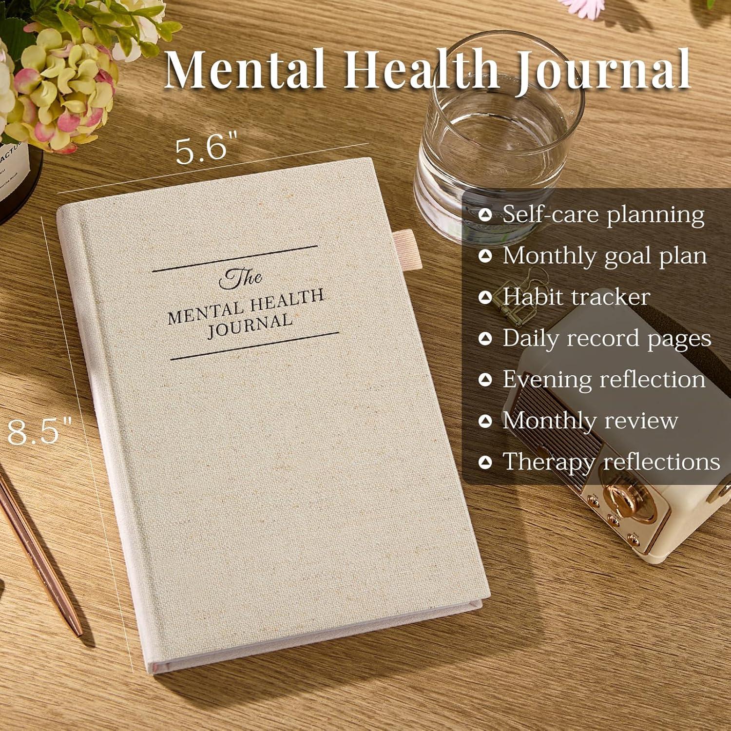 Diario de Salud Mental 5 Minutos al Día A5 Beige - Cuidado Personal