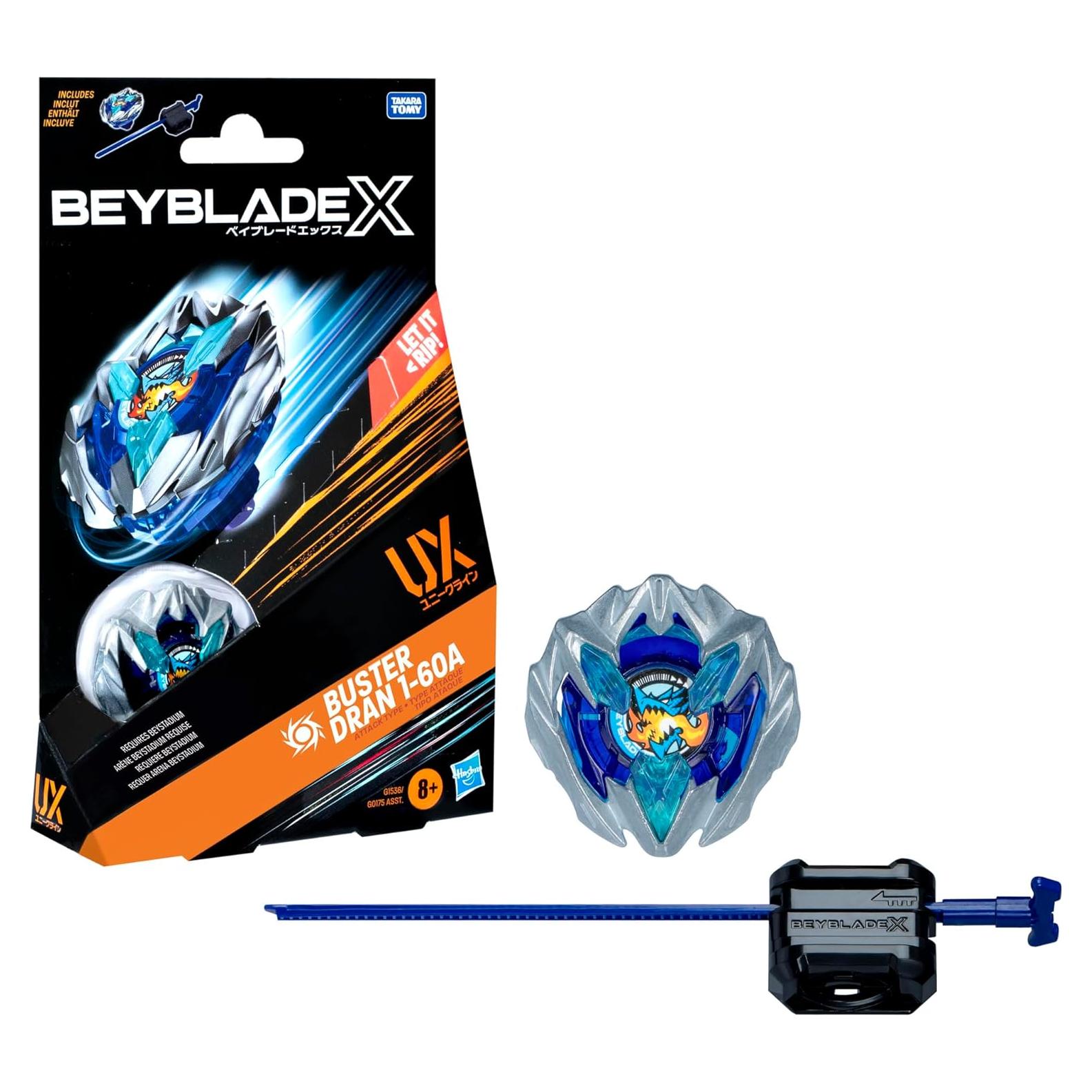 Beyblade X Buster Dran 1-60A UX Tipo Ataque con Lanzador
