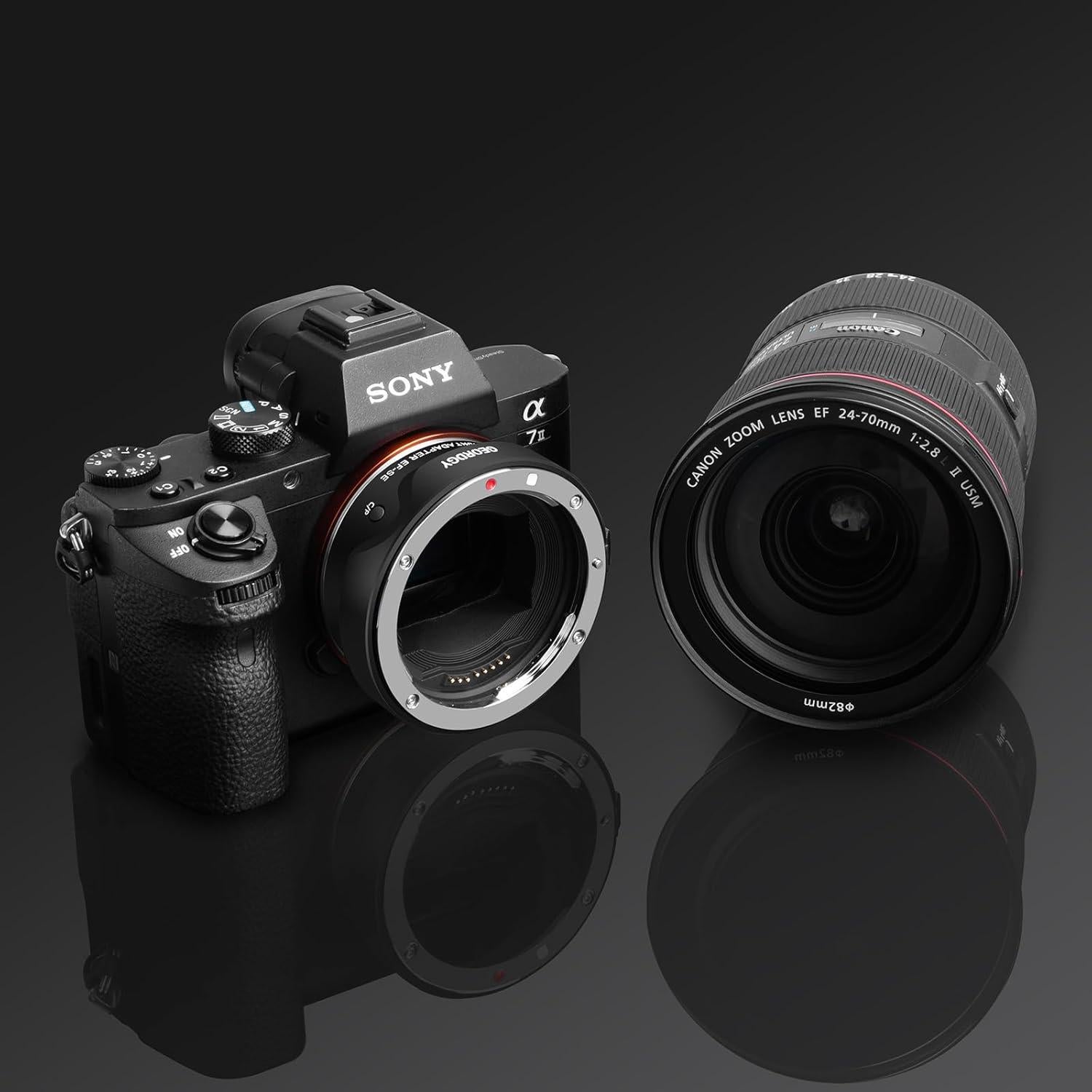 Adaptador de Montura de Lente Canon EF a Sony E - GEORDGY