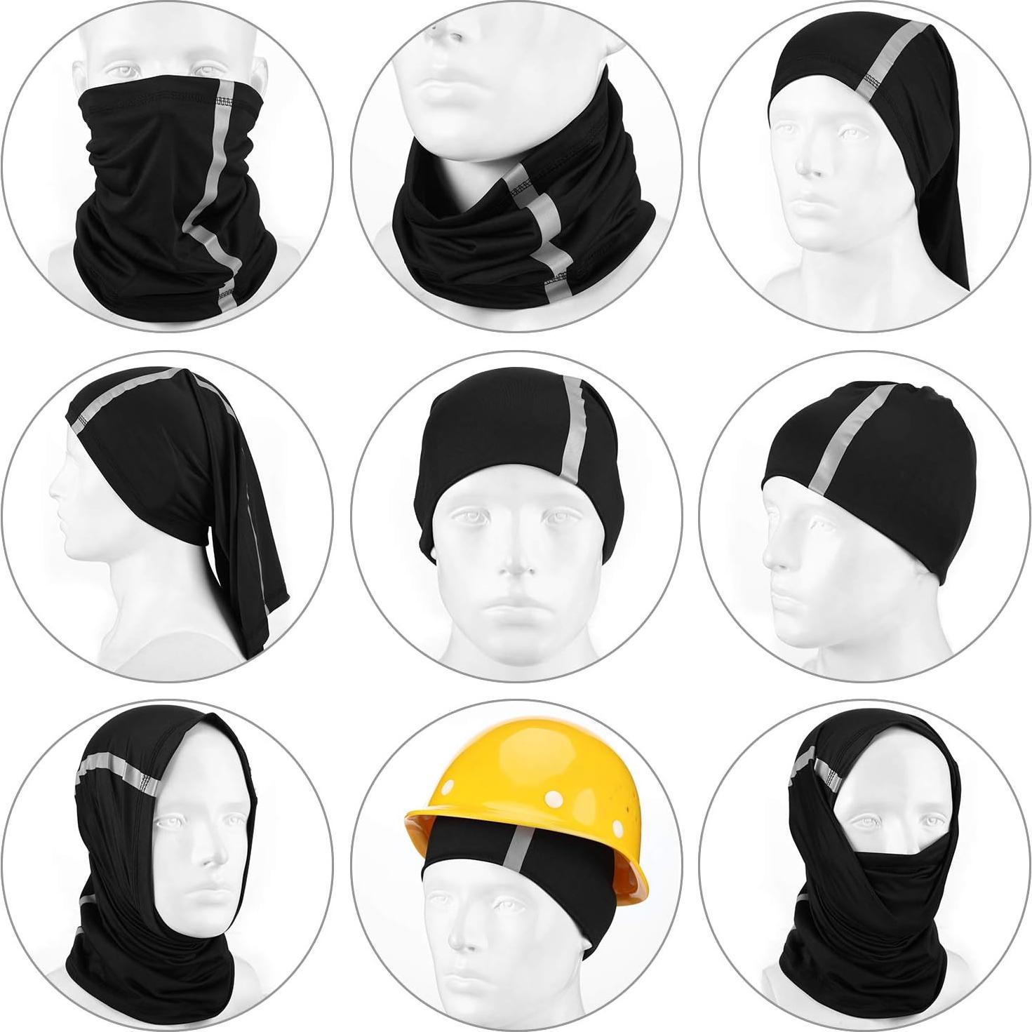 Gaiters de Cuello SATINIOR 4 Pcs Reflectantes UV para Hombres