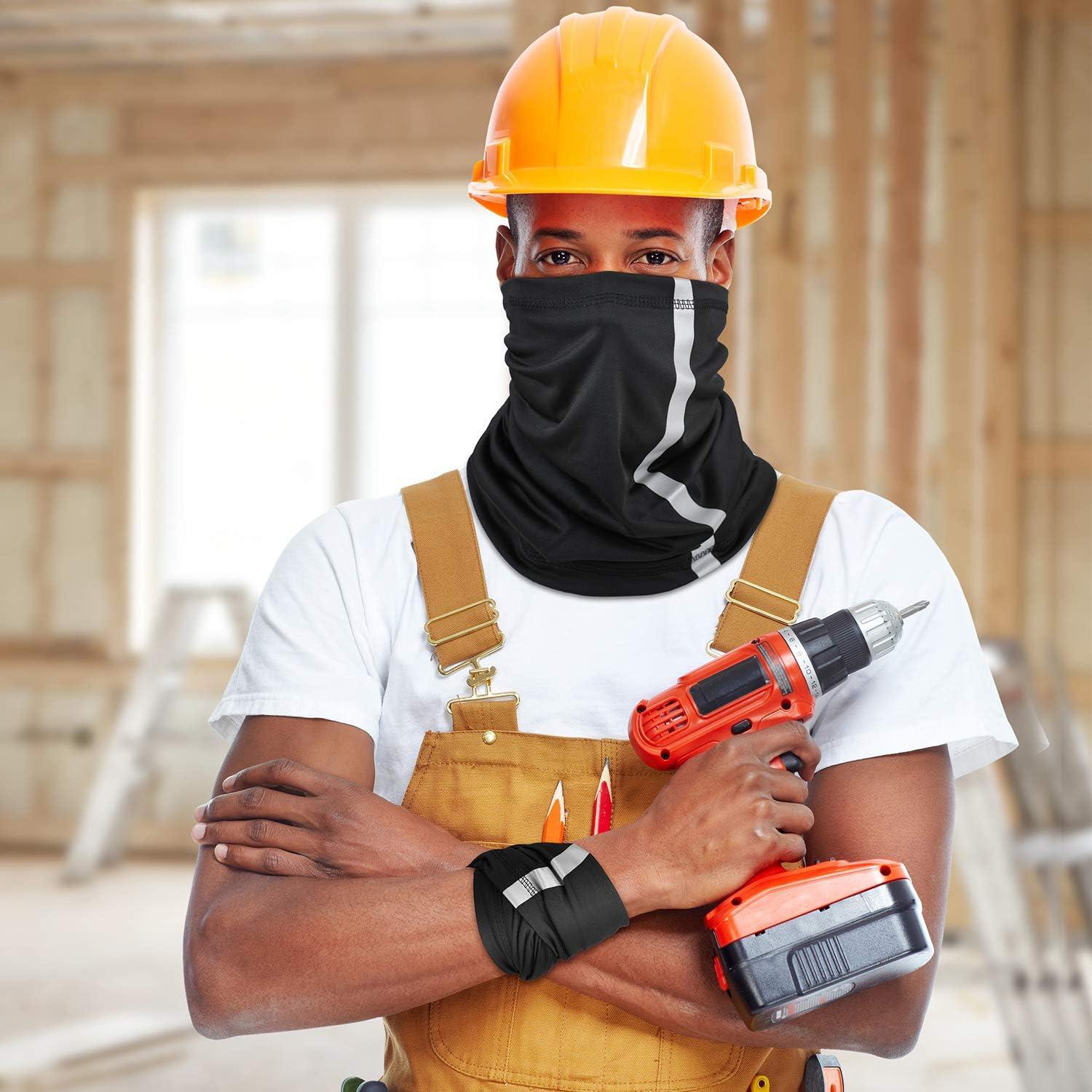 Gaiters de Cuello SATINIOR 4 Pcs Reflectantes UV para Hombres