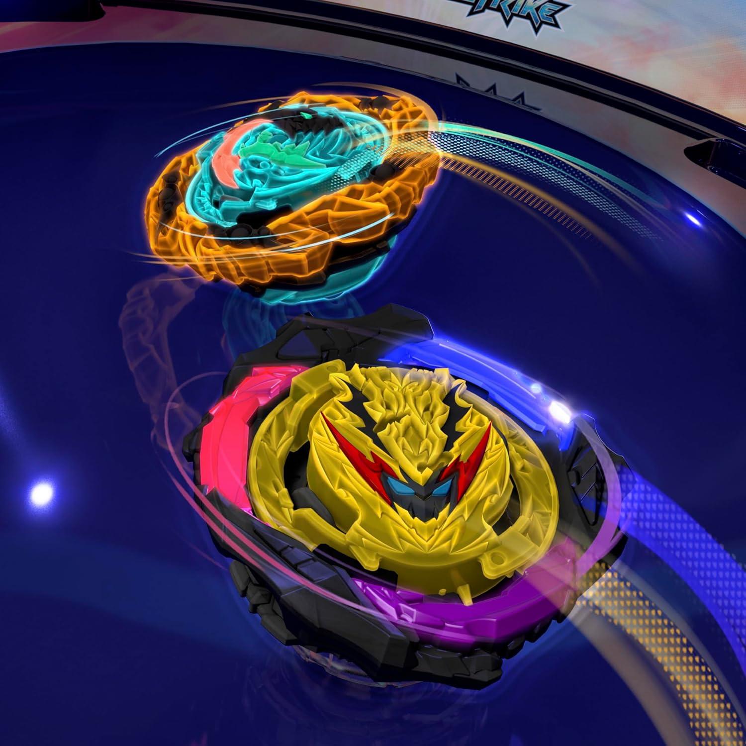 Beyblade Burst QuadStrike Light Ignite Battle Set Stadium, 2 Spinning Tops, and 2 Launchers, Toys for 8 Year Old Boys & Girls & Up (Amazon Exclusive)