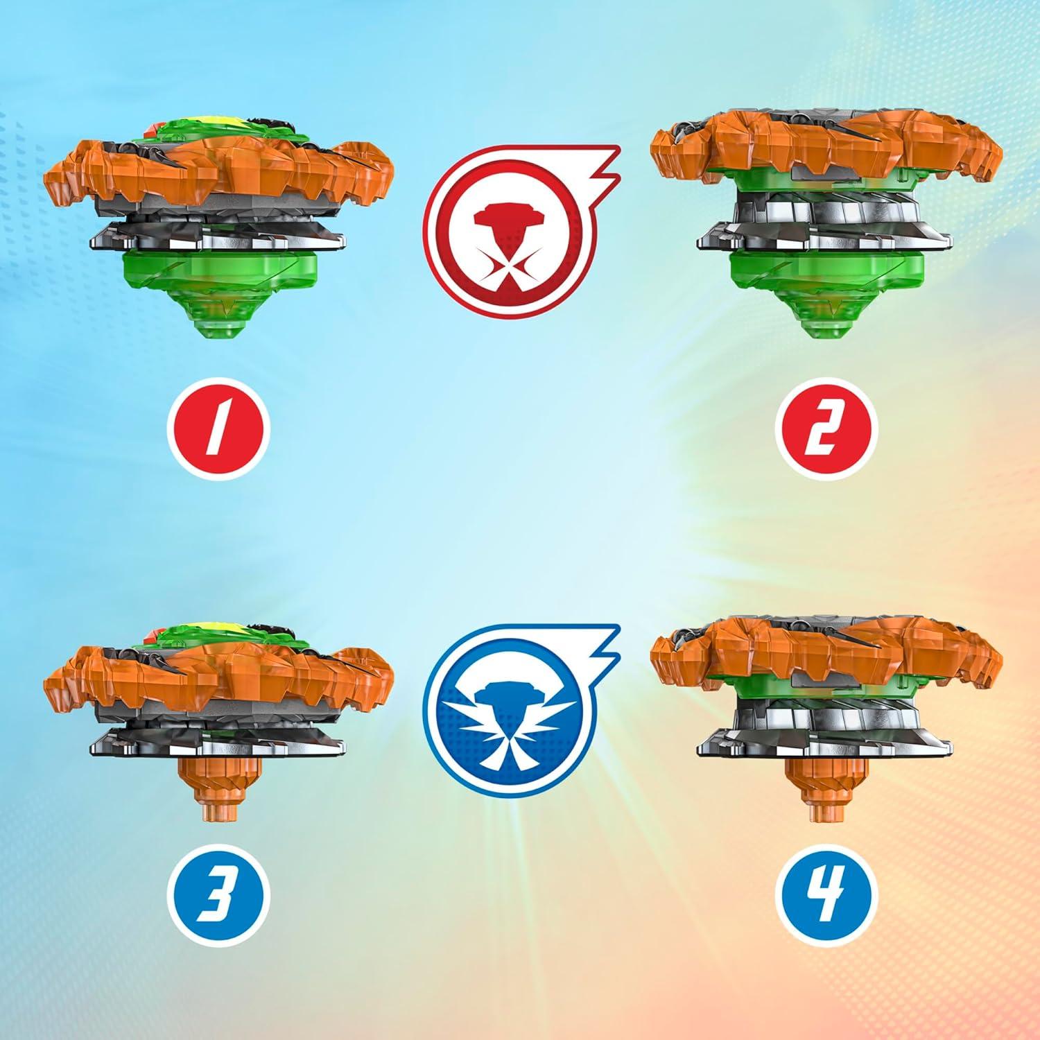 Beyblade Burst QuadStrike Light Ignite Battle Set Stadium, 2 Spinning Tops, and 2 Launchers, Toys for 8 Year Old Boys & Girls & Up (Amazon Exclusive)