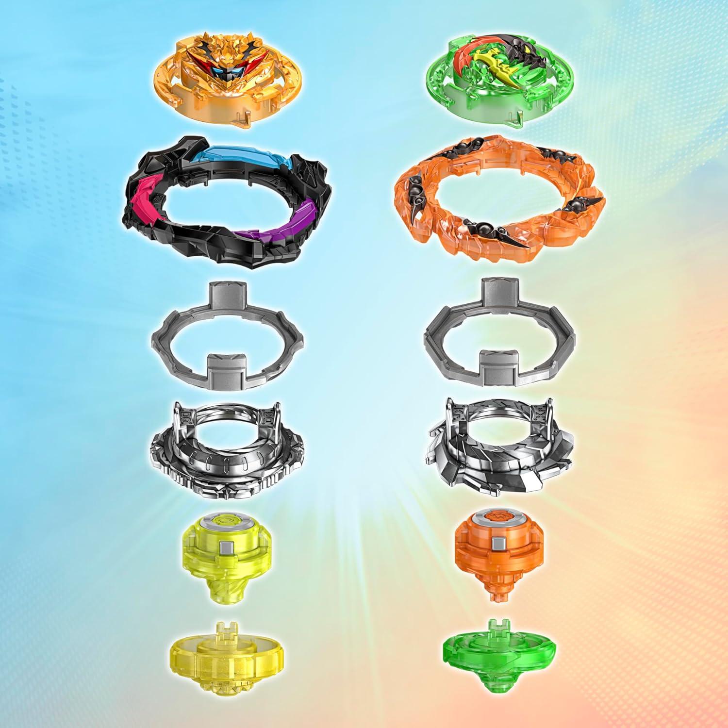 Beyblade Burst QuadStrike Light Ignite Battle Set Stadium, 2 Spinning Tops, and 2 Launchers, Toys for 8 Year Old Boys & Girls & Up (Amazon Exclusive)