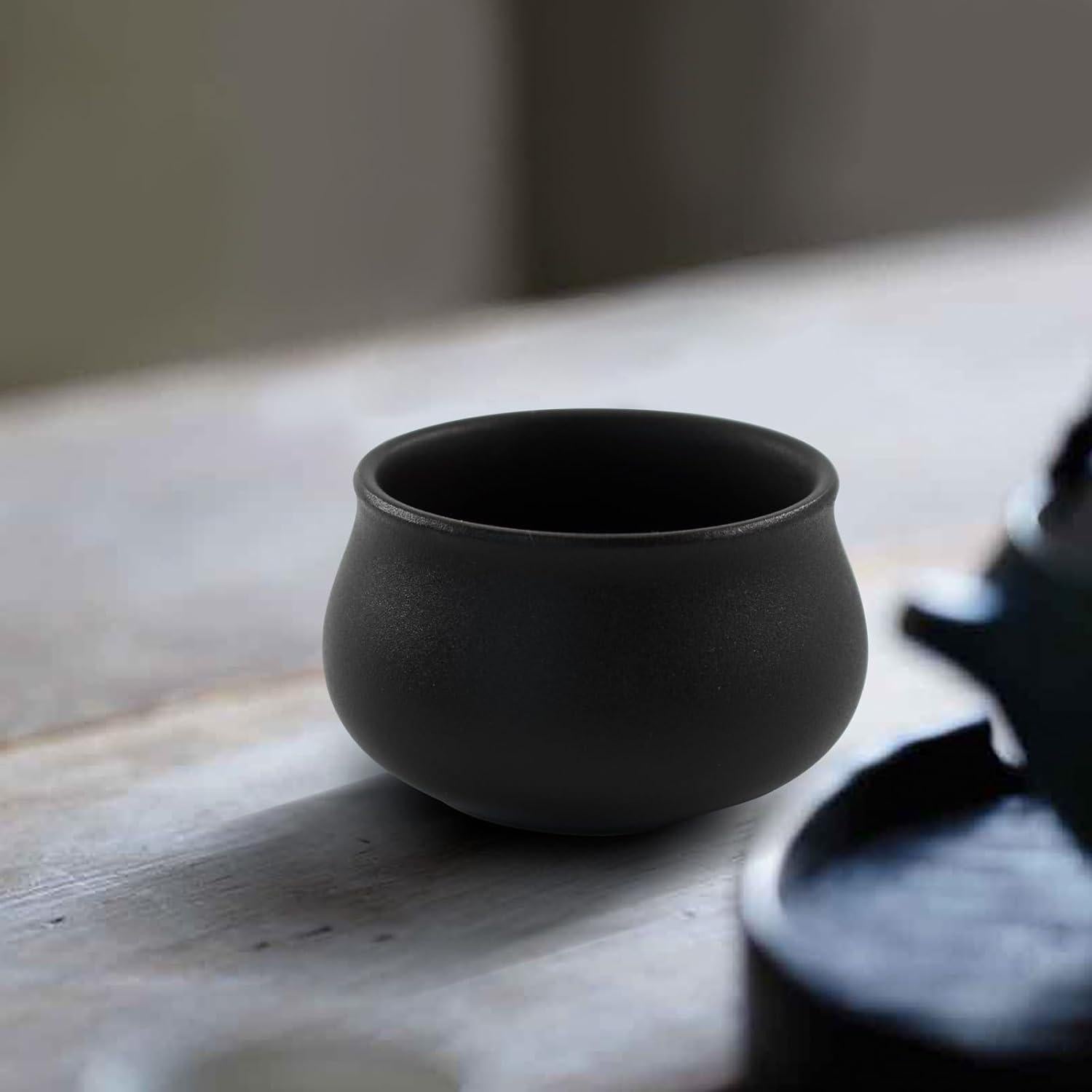 Soporte de Incienso Cerámica MrMrKura Redondo Negro 7cm