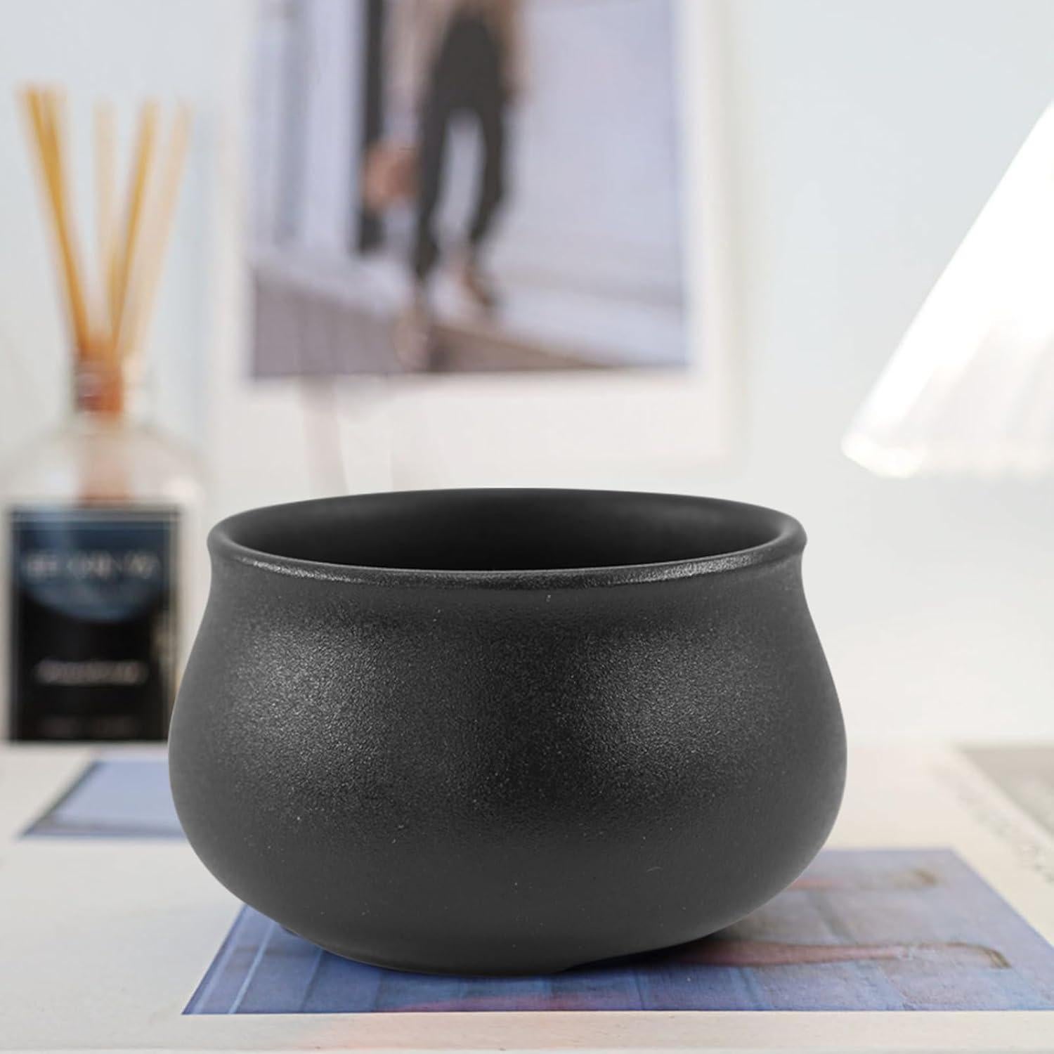 Soporte de Incienso Cerámica MrMrKura Redondo Negro 7cm