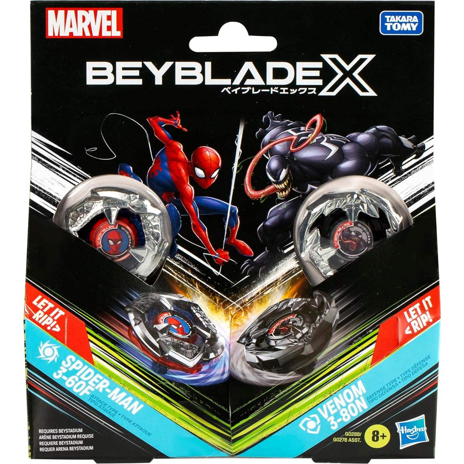 Beyblade X Marvel Spider-Man vs Venom Set Multipack 2 Tops