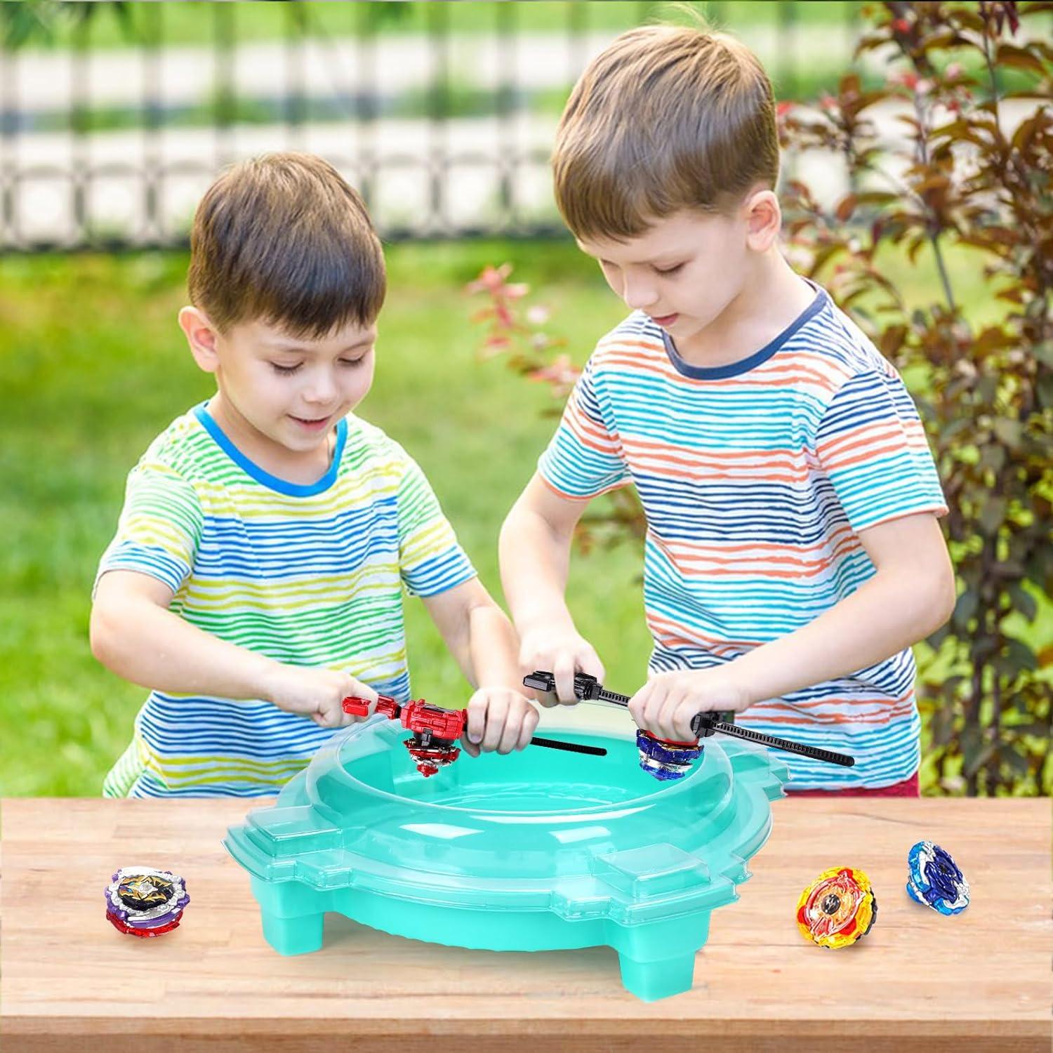 COCOFOX Juego de Peonzas de Batalla con Estadio y Lanzadores