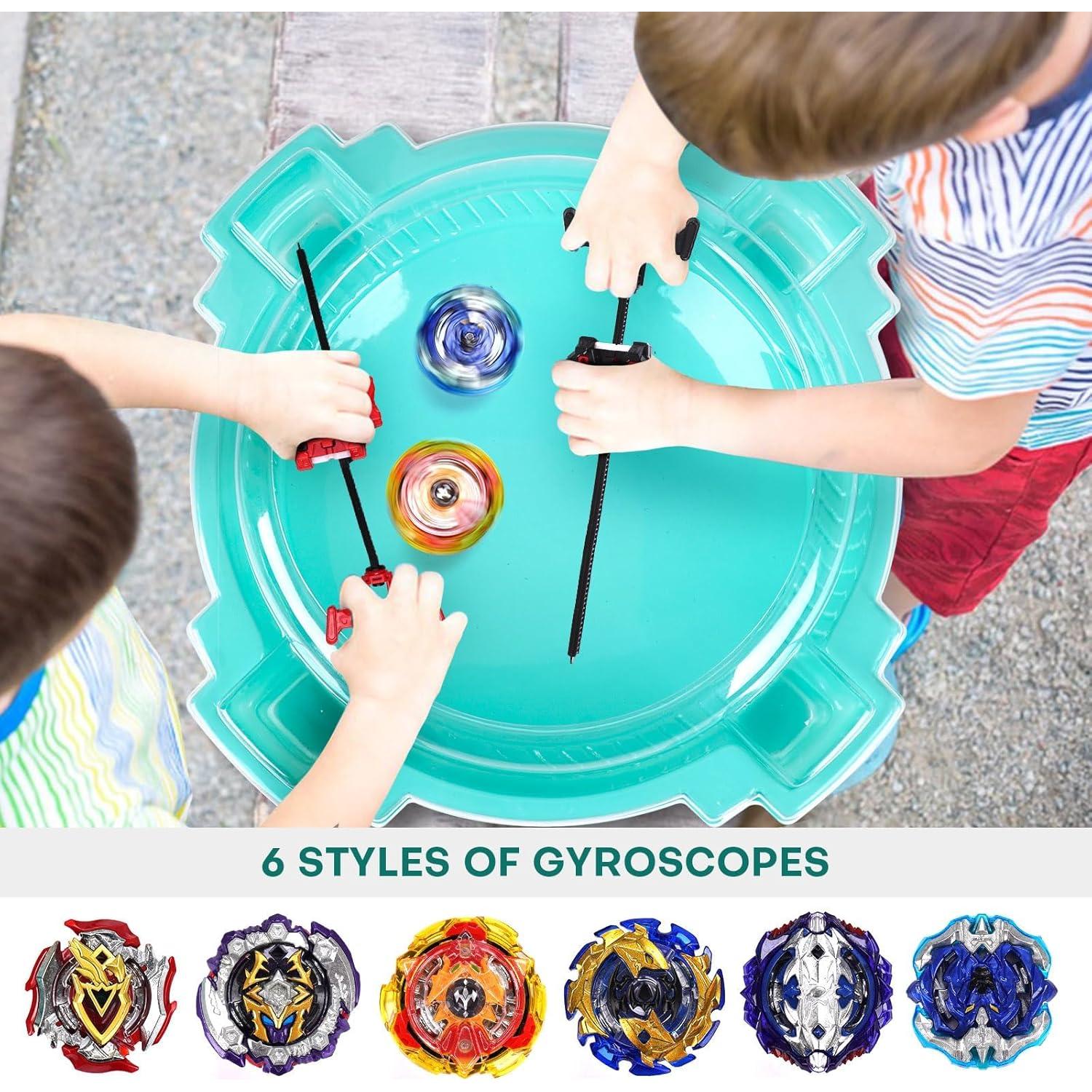 COCOFOX Juego de Peonzas de Batalla con Estadio y Lanzadores