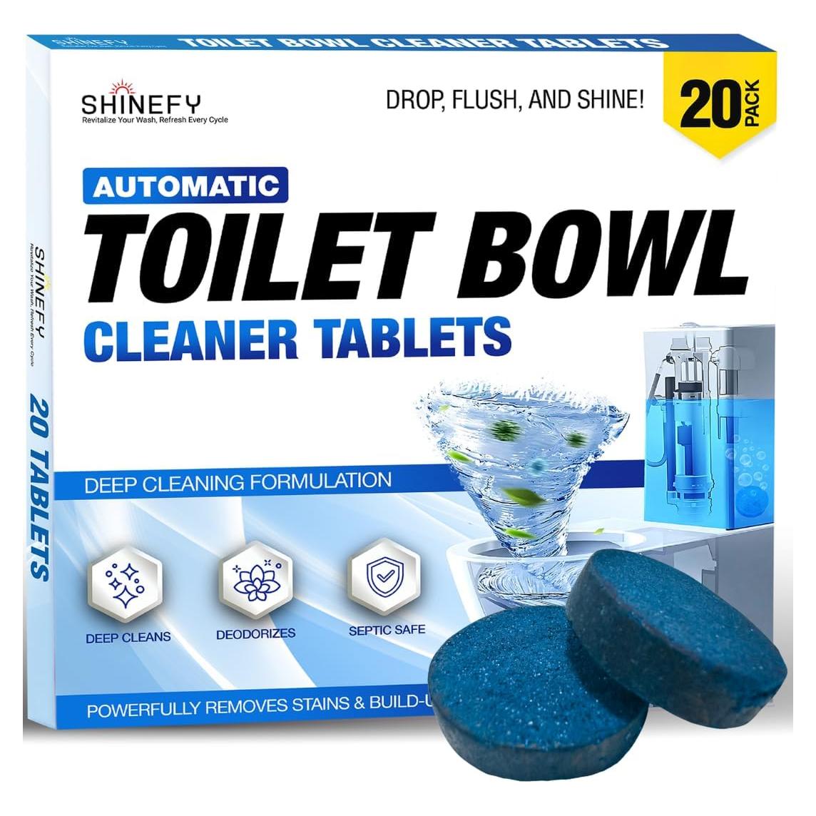 Tabletas Limpiadoras para Inodoro Shinefy - 20 Tabletas - Gel Azul