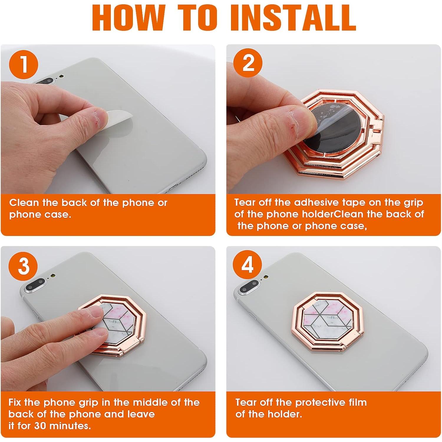 Soporte para teléfono móvil Cobee, anillo plegable 360°