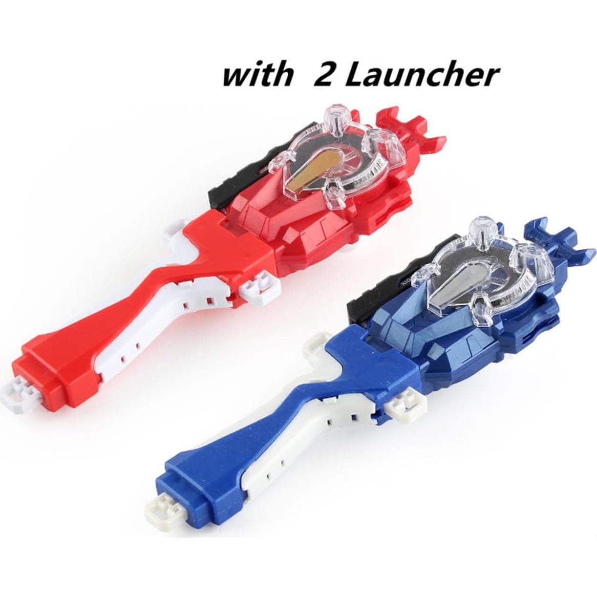 Juego de 12 Gyros Bey Battling Burst CaKaBeys con Lanzadores