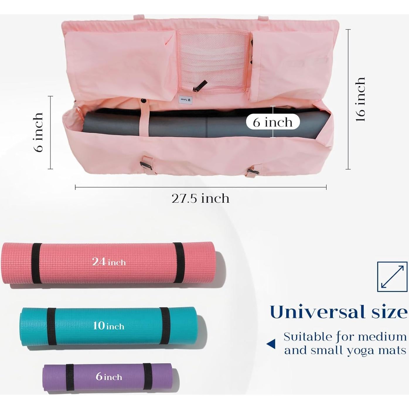 Bolsa de Mat de Yoga Tumaz Yb | Correa Ajustable y 3 Bolsillos