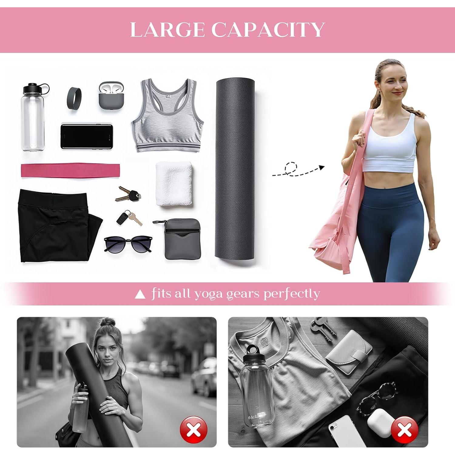 Bolsa de Mat de Yoga Tumaz Yb | Correa Ajustable y 3 Bolsillos