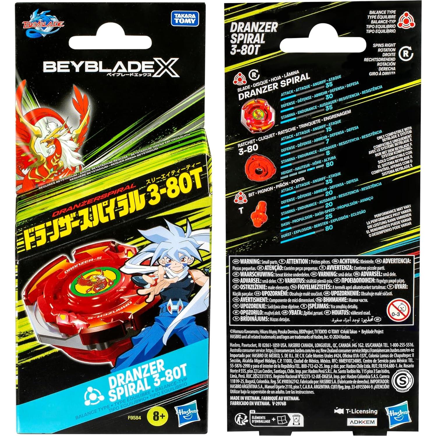Beyblade X Dranzer Spiral 3-80T Aniversario Tipo Balance