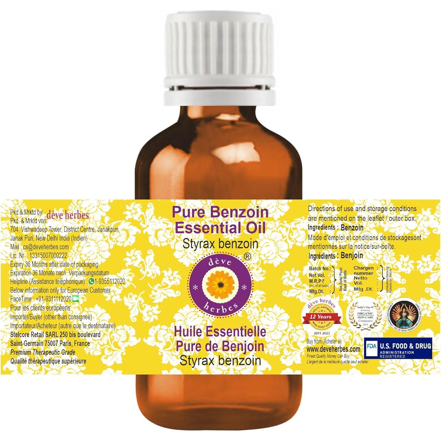 Aceite Esencial de Benjuí Deve Herbes 100ml Puro y Natural