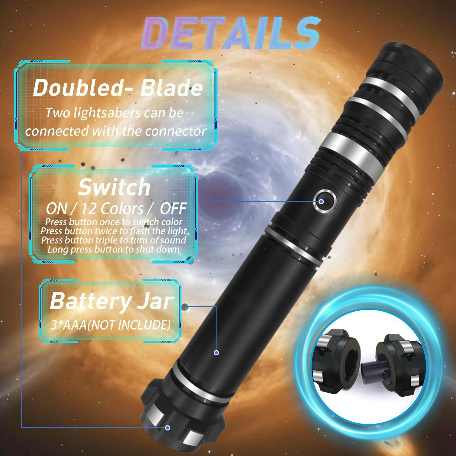 Sables de Luz Expandibles Beyondtrade 2 en 1 RGB 43-81 cm