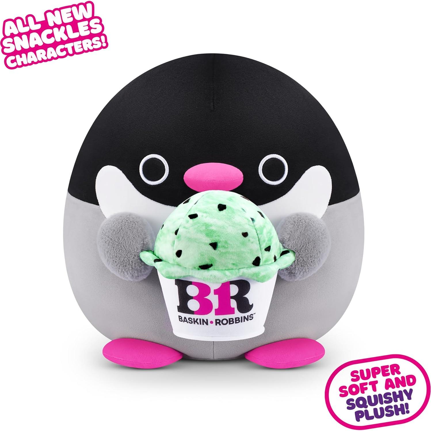 Peluche Snackles Pingüino Baskin Robbins 35.56 cm ZURU