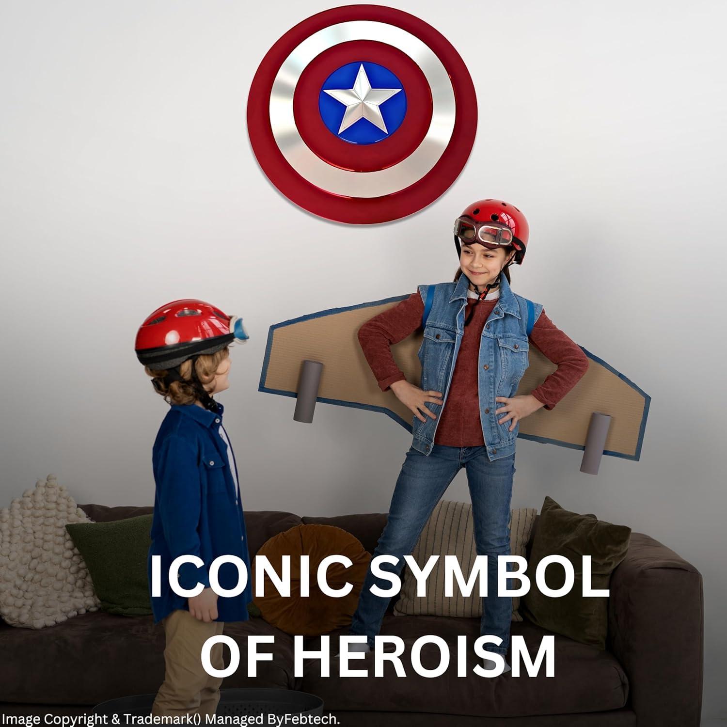 Escudo Redondo de Acero Capitán América 30.48 cm para Niños