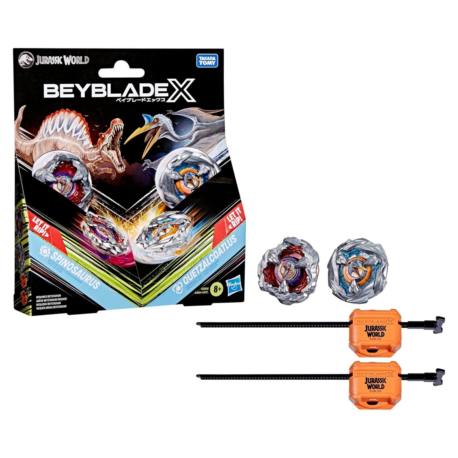 Beyblade X Jurassic World Spinosaurus vs Quetzalcoatlus Set