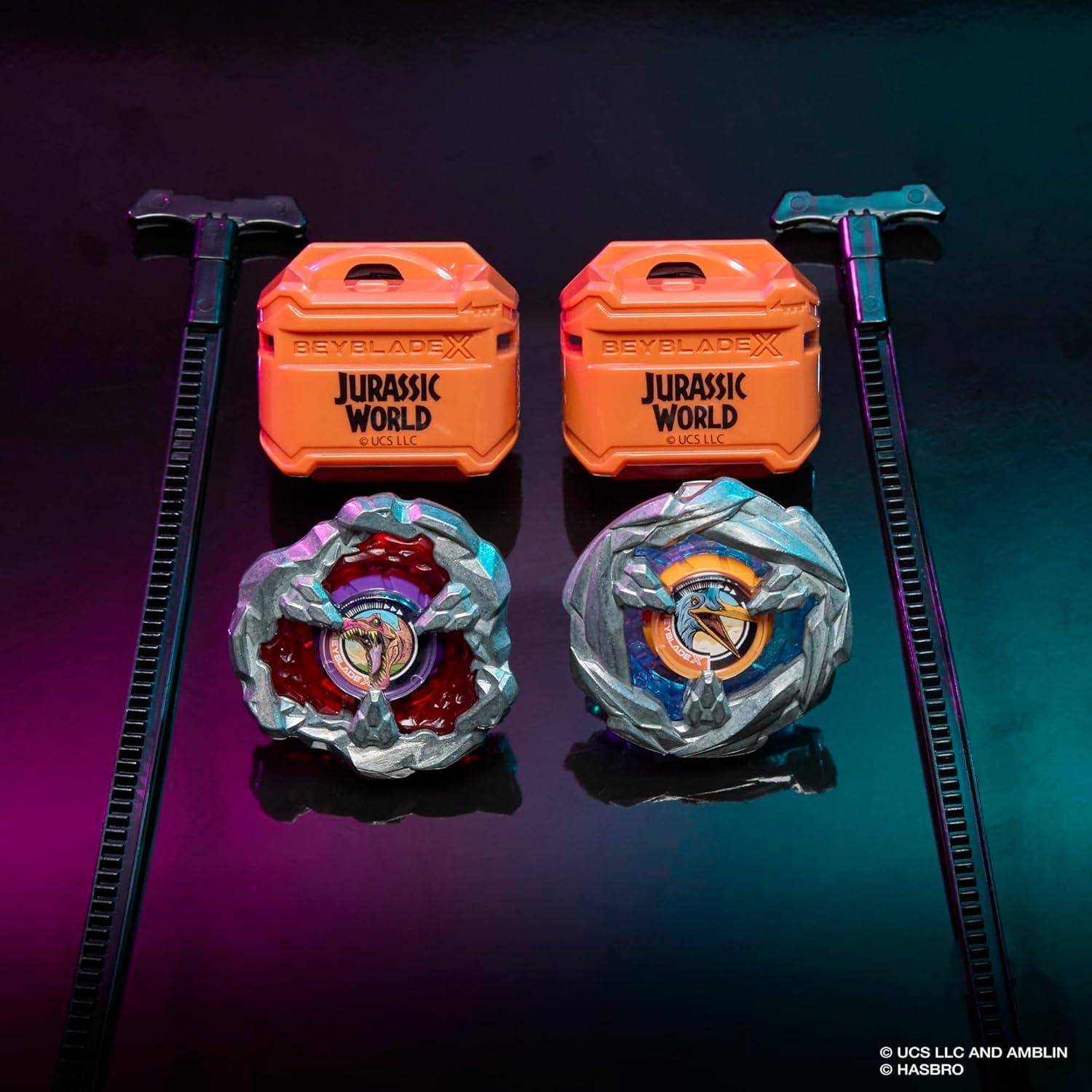 Beyblade X Jurassic World Spinosaurus vs Quetzalcoatlus Set