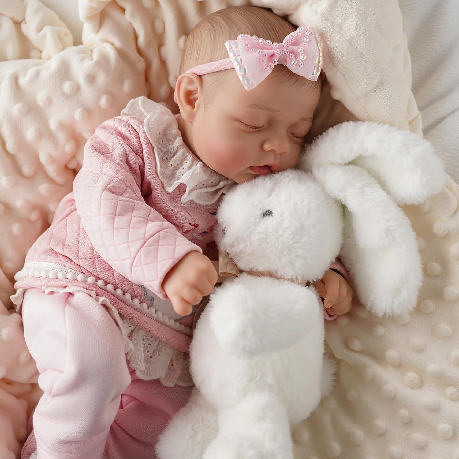 Muñeca Reborn BABESIDE Skylar 43 cm Rosa Realista