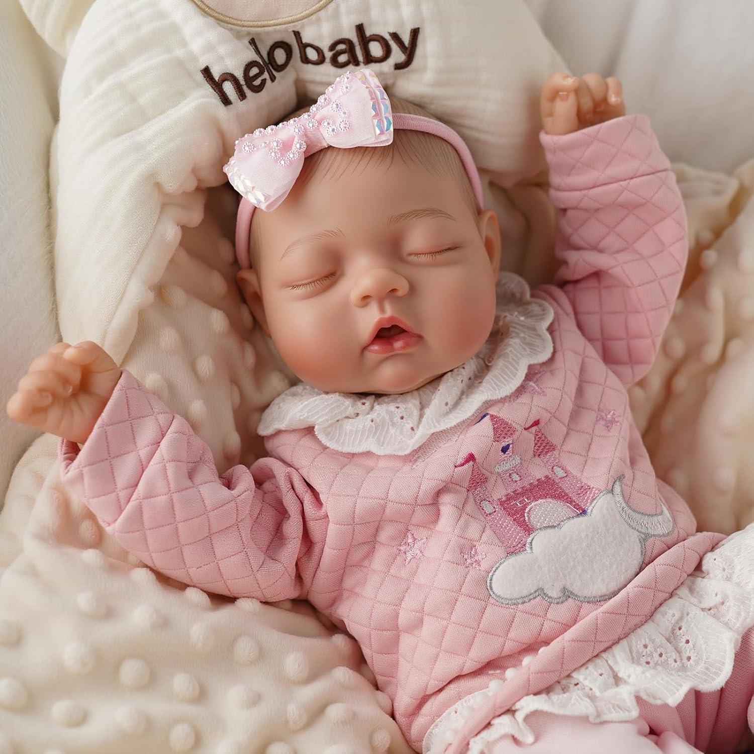 Muñeca Reborn BABESIDE Skylar 43 cm Rosa Realista