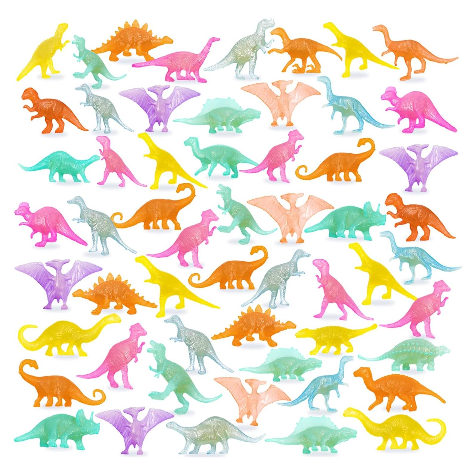 Juguetes de Dinosaurios Brillantes OuMuaMua 78pcs para Niños