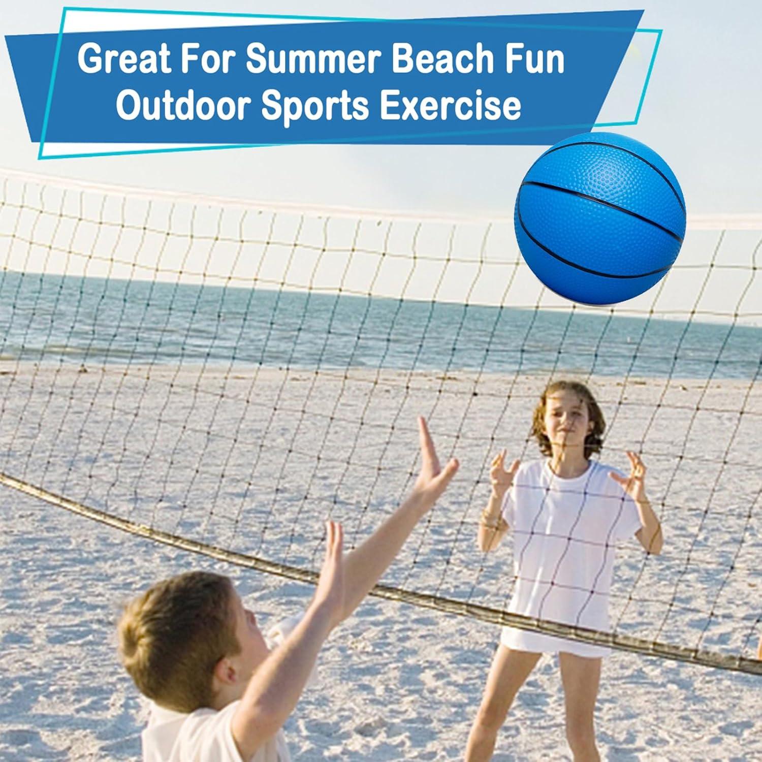 Mini baloncesto de goma Anzmtosn 7" para interiores 4 PCS